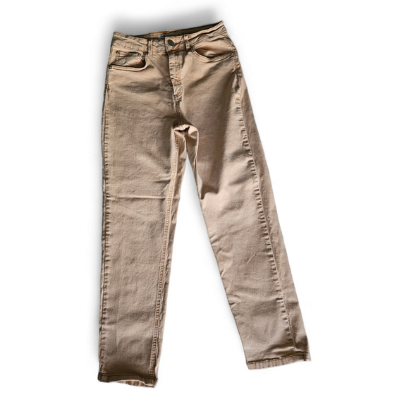 Asos Women's Vintage Wash Peach Straight Leg Tapered Ankle Jeans Size 26 EUC - Picture 1 of 6